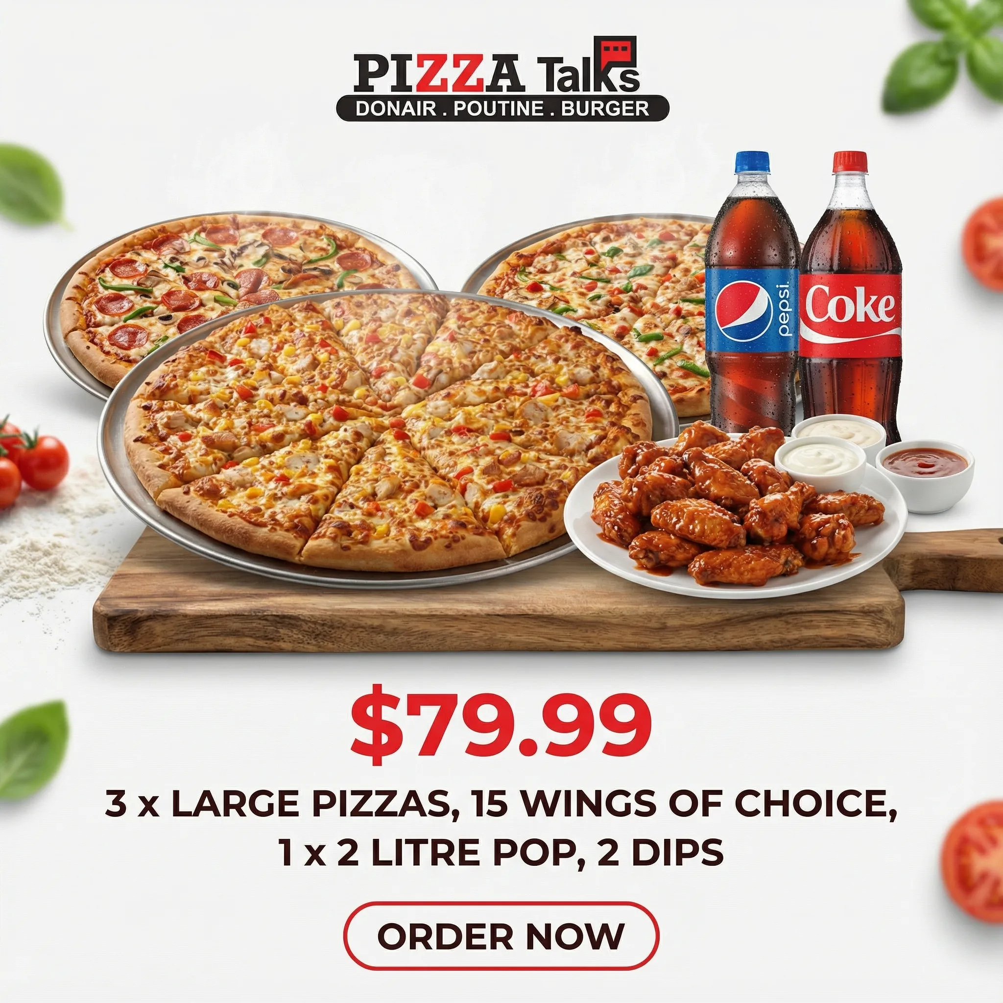 Pizza Talks & Donair - Meatball Sandwich Deal Edmonton