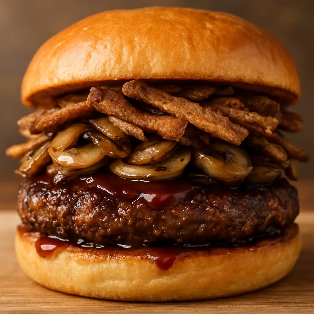Pizza Talks Famous Burger in Edmonton, AB